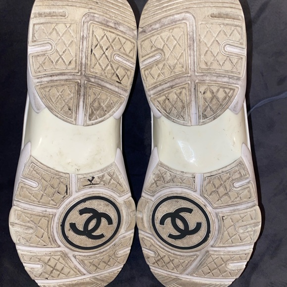 CHANEL CC LOGO SNEAKER BLUE/ORANGE (REFLECTIVE) - Picture 4 of 10